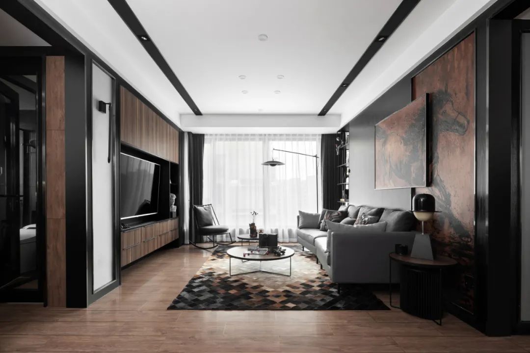 現代復古混搭風格室內設計家裝案例-客廳