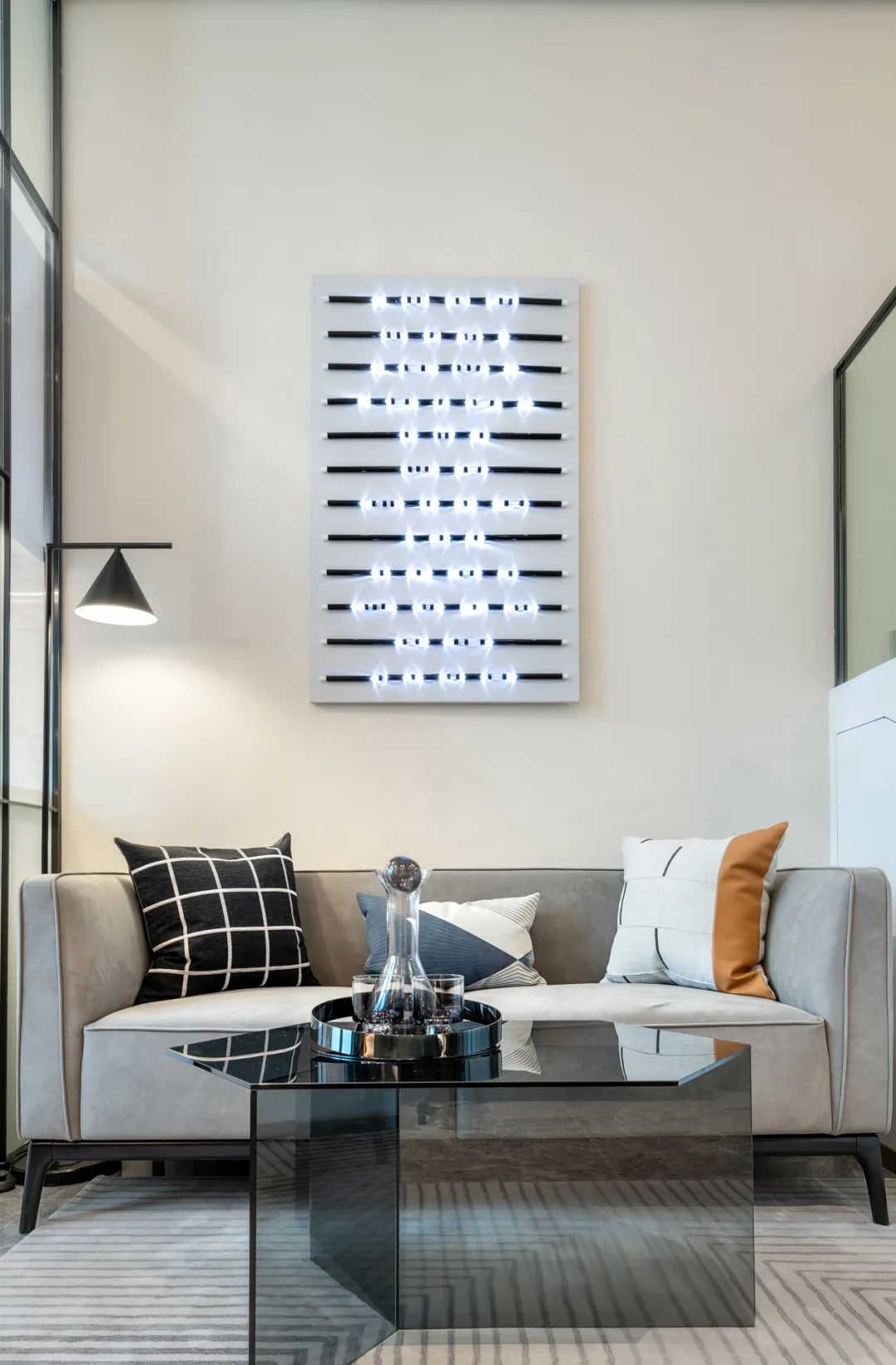 現代輕奢風格復式公寓室內裝修設計-客廳沙發