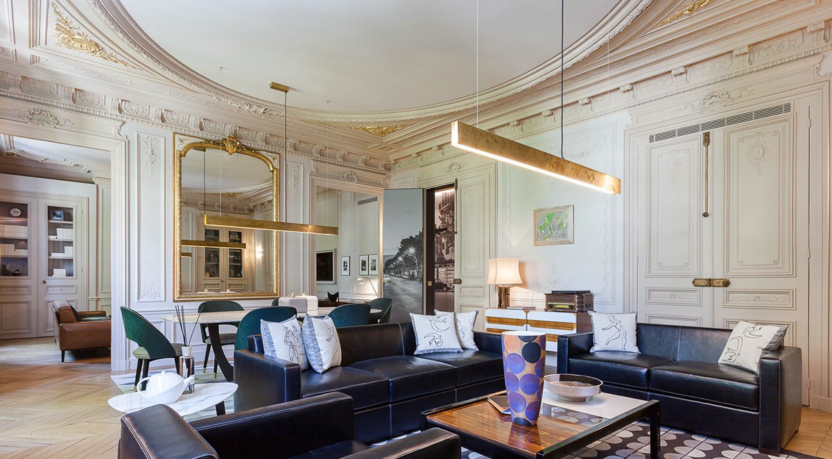 歐式奢華風格家裝設計室內裝修效果圖-客廳