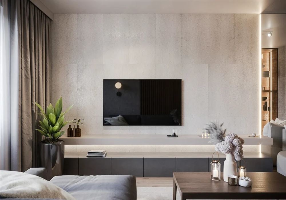 茂名市海景明珠·鉑金時光現代簡約風格三居室裝修案例
