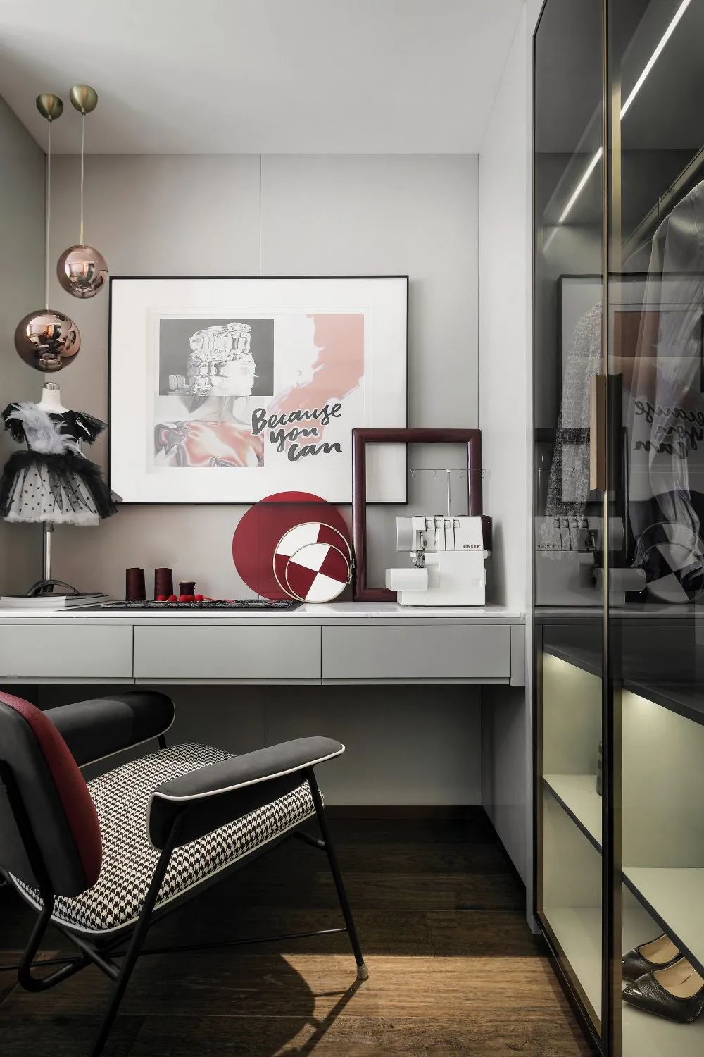 現代歐式風格室內設計家裝案例-客臥書桌