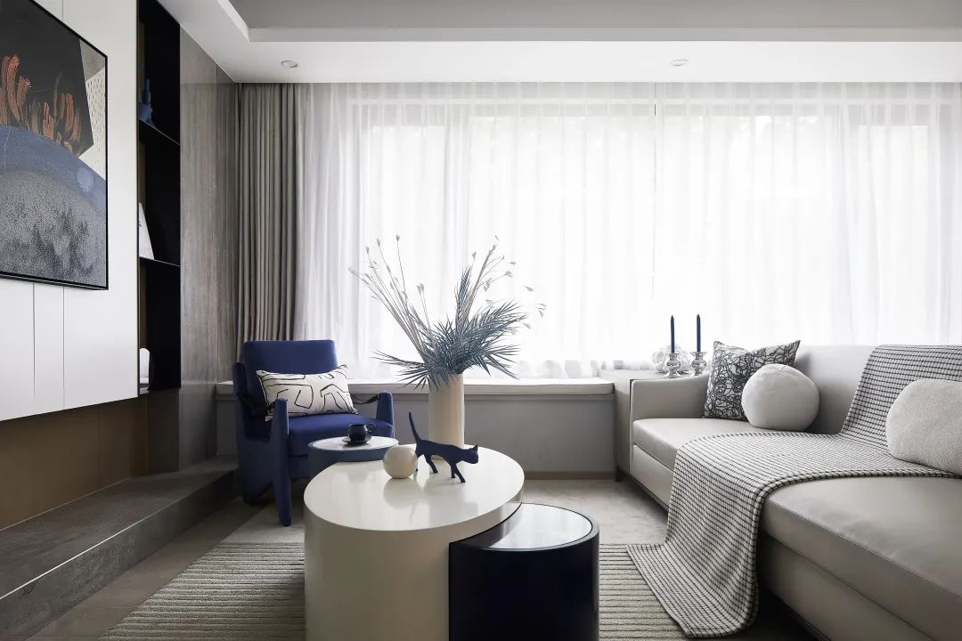 現代簡約風格室內設計家裝案例-客廳茶幾沙發