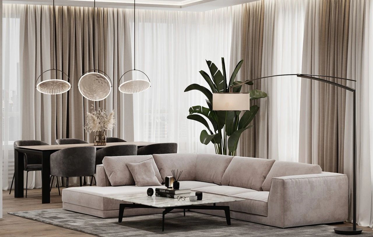 現代簡約風格室內設計家裝案例-客廳沙發