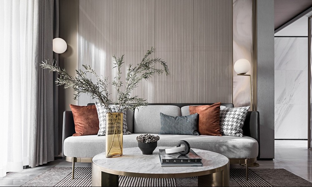 現代簡約風格室內家裝案例效果圖-客廳沙發