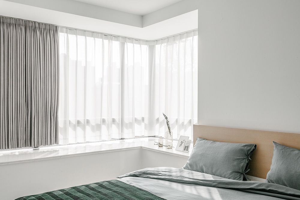 南寧萊茵湖畔二居99平米現代簡約風格室內裝修案例-臥室