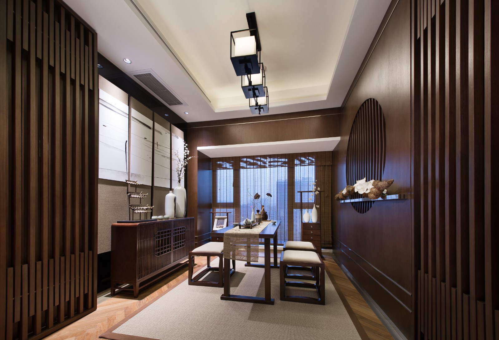 新中式風格室內設計家裝案例-茶室