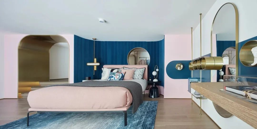 現代輕奢風格公寓室內裝修設計-臥室