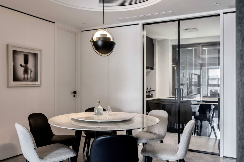 現代簡約風格室內家裝案例效果圖-餐廳