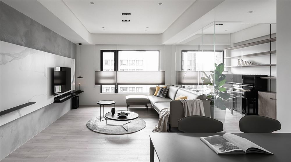 廣州市匯景新城現代簡約風格三居室裝修案例