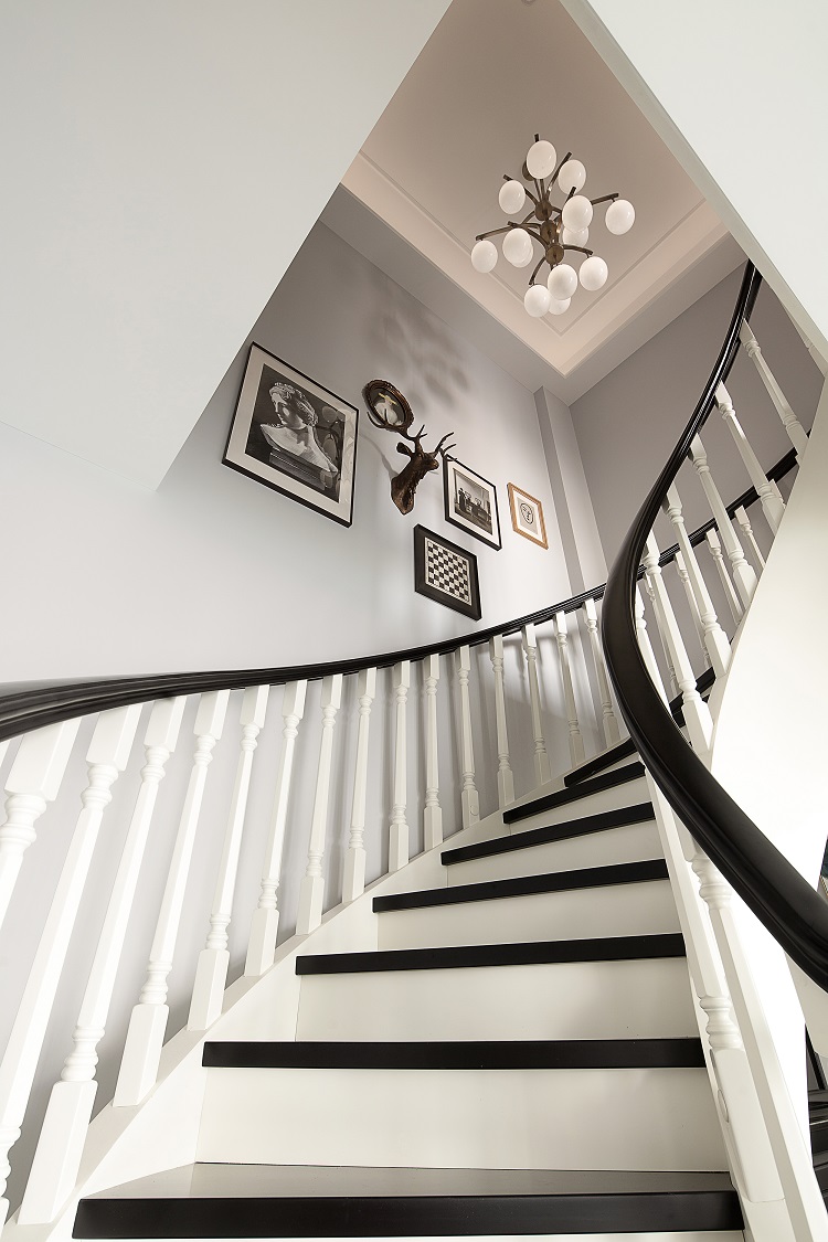 美式輕奢風格家裝設計別墅裝修效果圖-樓梯