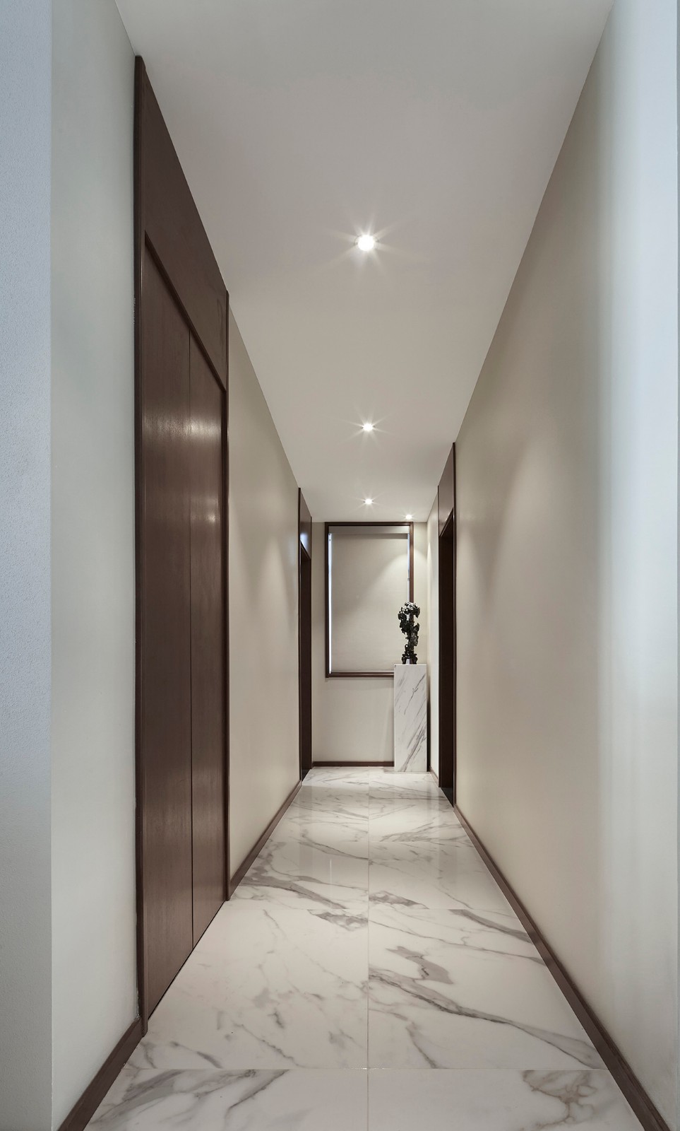 現代新中式風格家裝設計室內裝修效果圖-走廊