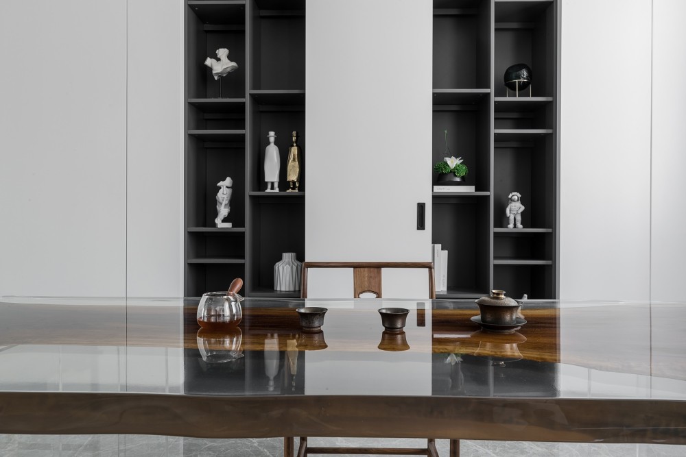 現代簡約風格室內家裝案例效果圖-茶桌