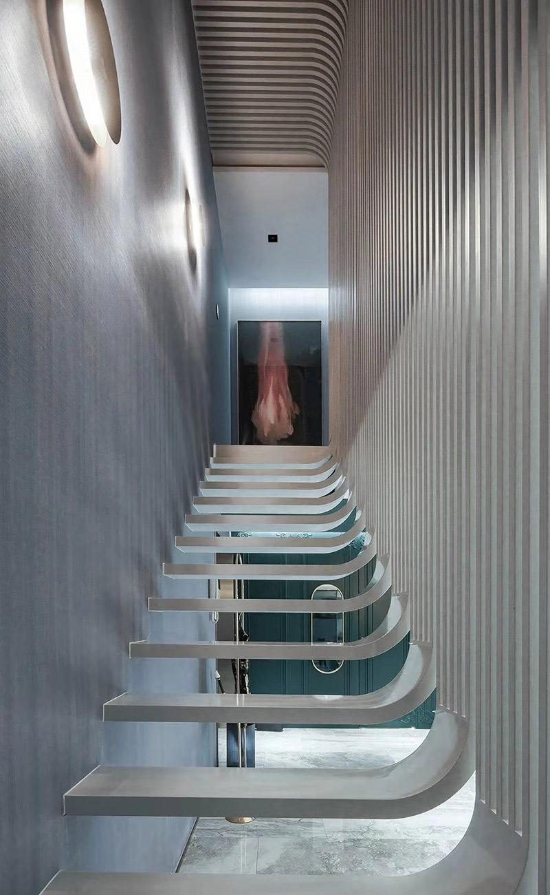 現代前衛風格室內裝修效果圖-一里洋房復式樓200平米-樓梯