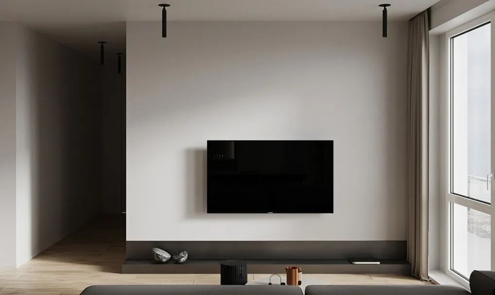現代簡約風格家裝設計室內裝修效果圖-客廳電視背景墻