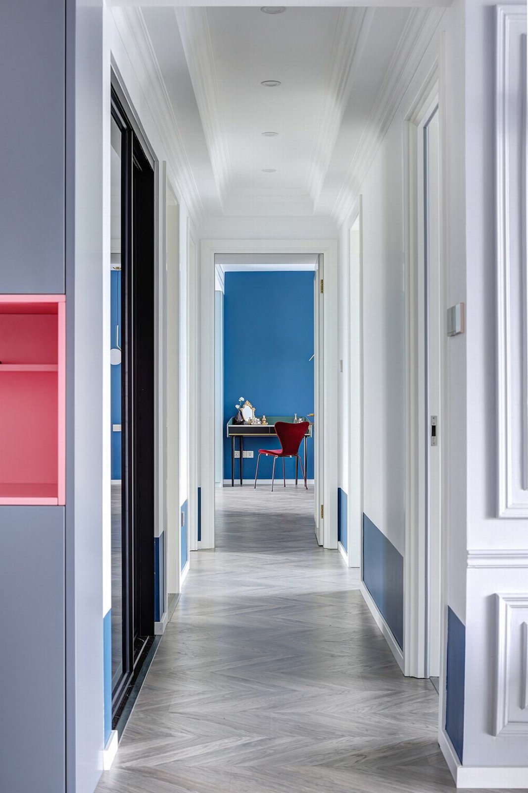 法式風格家裝設計室內裝修效果圖-走廊