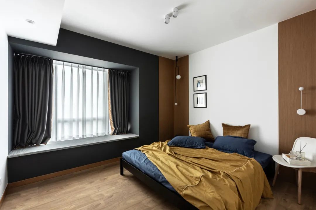 現代原木風格室內設計家裝案例-臥室