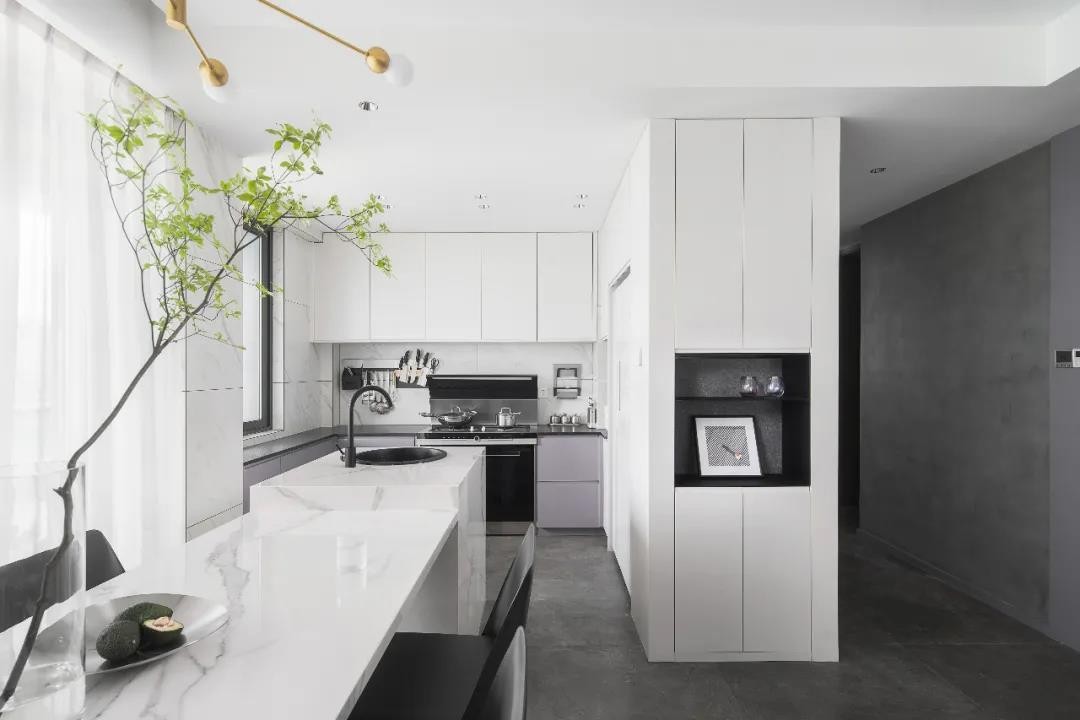 簡約黑白灰風格室內設計家裝案例-廚房