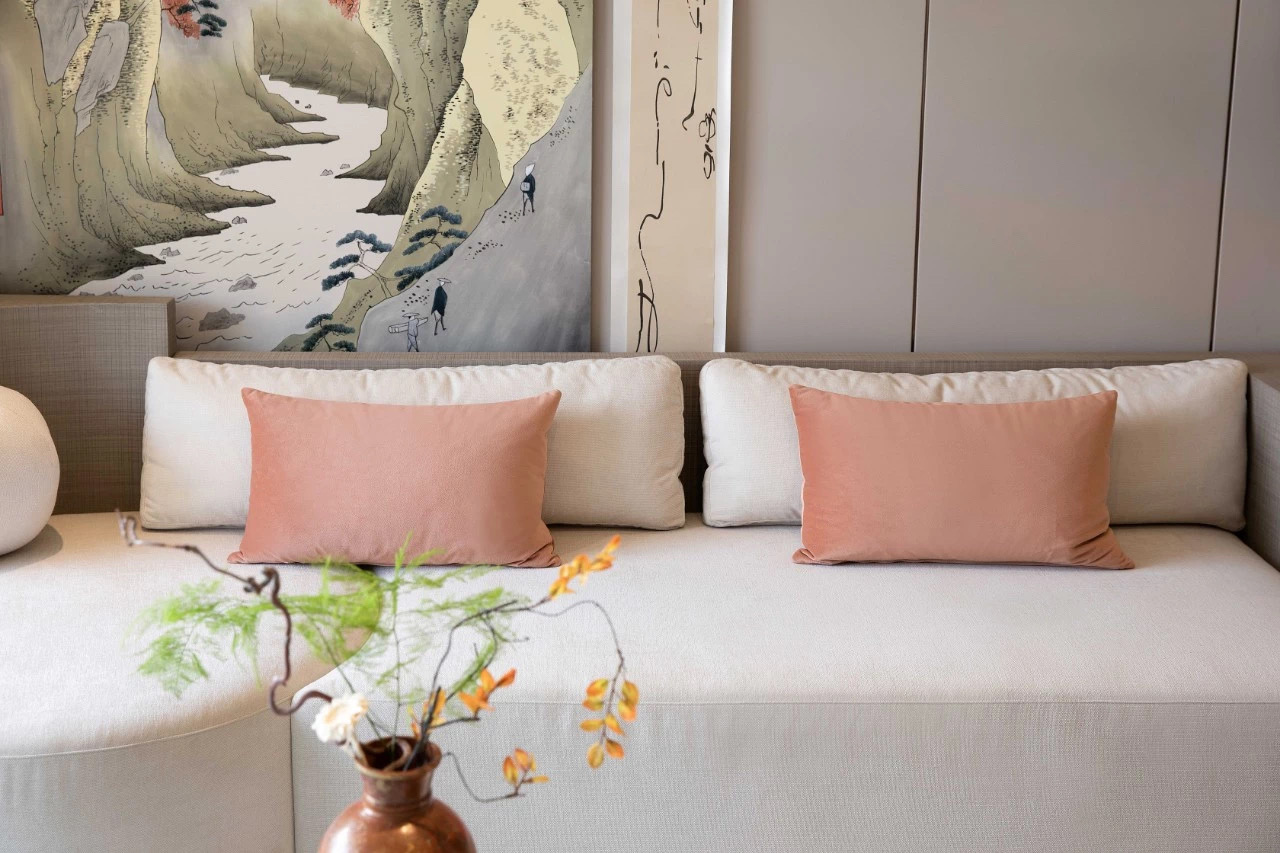 日式原木風格室內家裝案例效果圖-客廳沙發