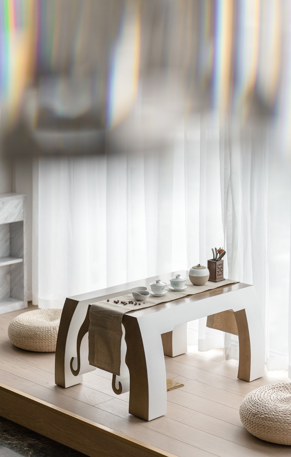 歐式輕奢風格家裝設計室內裝修效果圖-茶桌