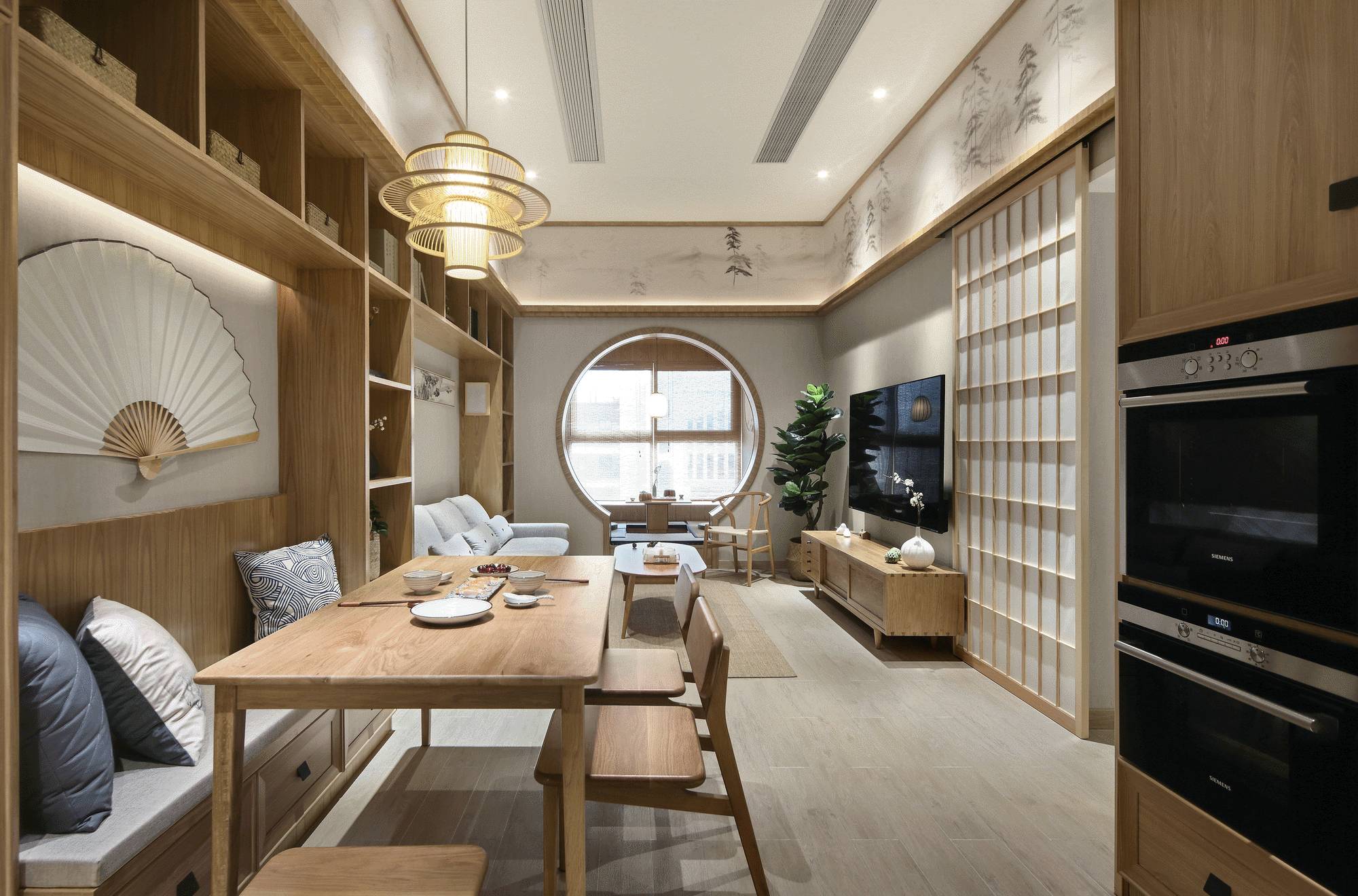 日式風格家裝設計室內裝修效果圖-餐廳