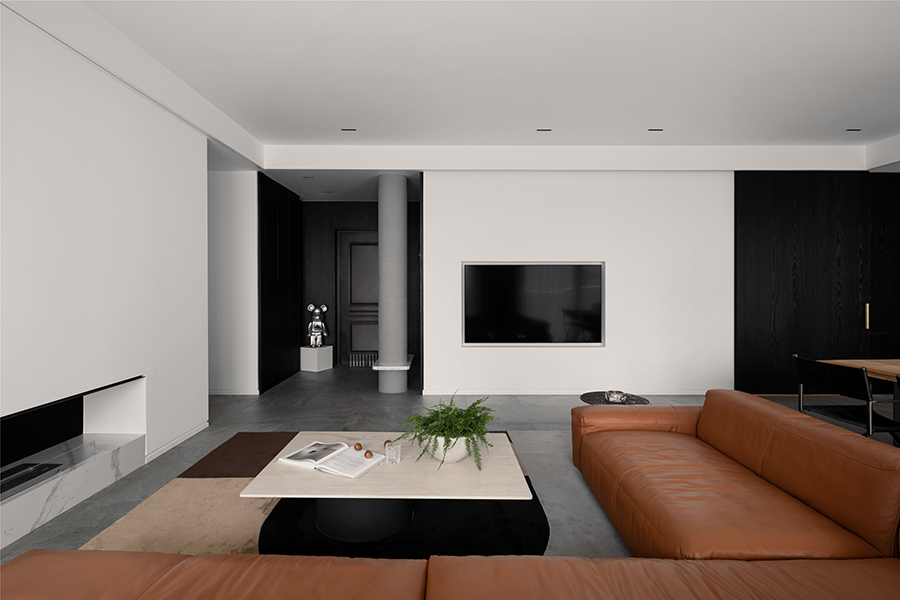現代極簡風格室內家裝案例效果圖-客廳沙發
