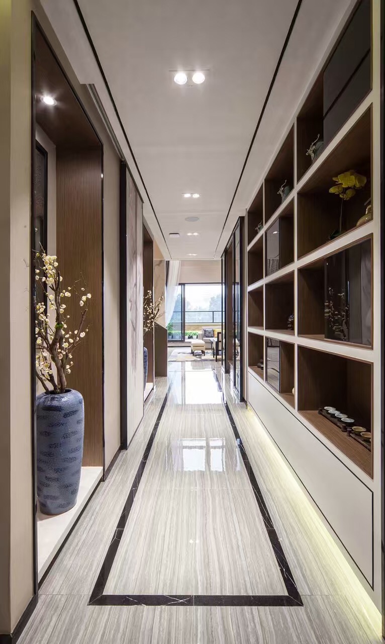 順德碧桂園復式260平米新中式風格裝修案例-走廊