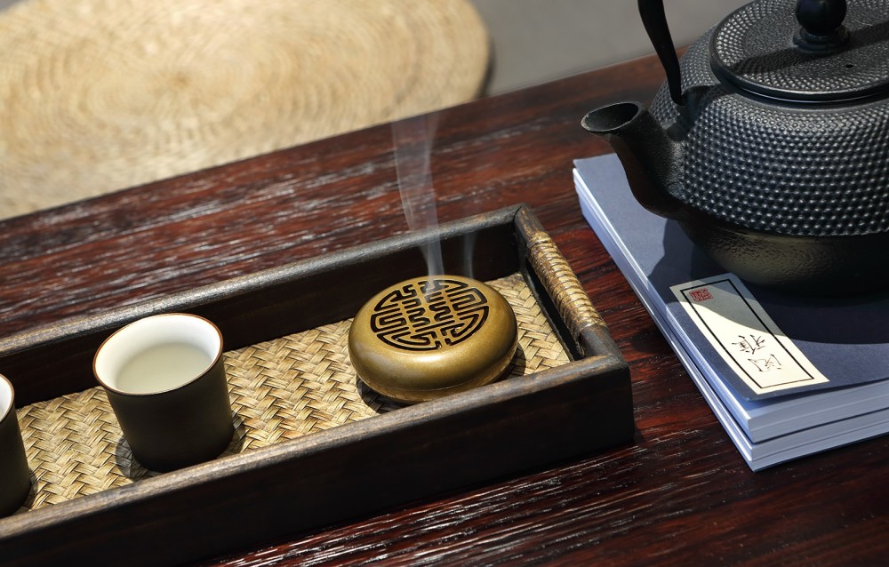 新中式風格室內家裝案例效果圖-茶具