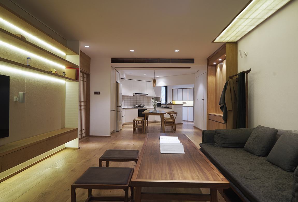 現代日式風格家裝設計室內裝修效果圖-客廳