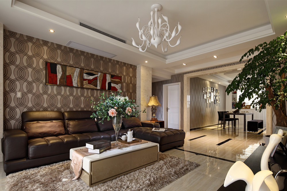 嘉興101-200平米歐式風格郁金香岸室內裝修設計案例