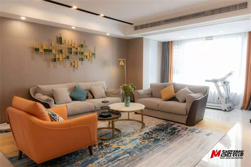 德陽市安國公寓輕奢風格平層裝修案例