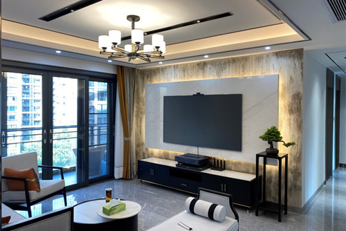 深圳市獨樹陽光里新中式風格四居室裝修案例