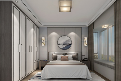 惠州市金融街海世界新中式風格四居室裝修案例