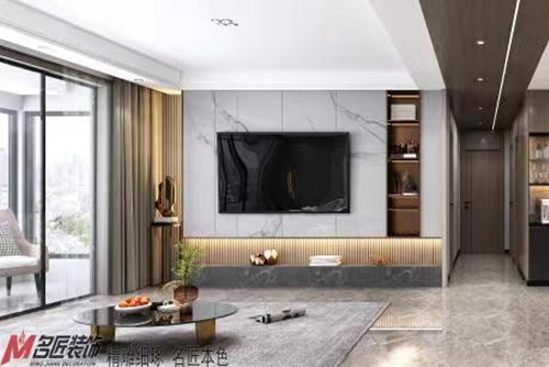 桂林市萬達華府現代簡約風格三居室裝修案例