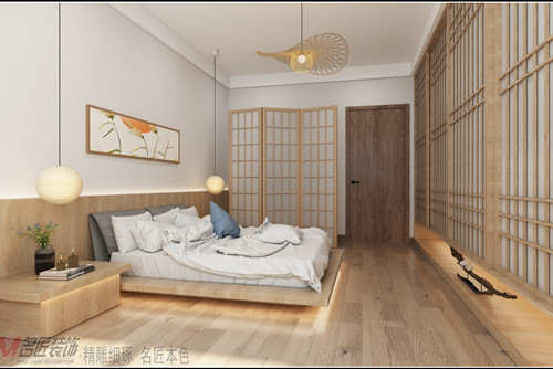 桂林市彰泰峰譽日式風格三居室裝修案例