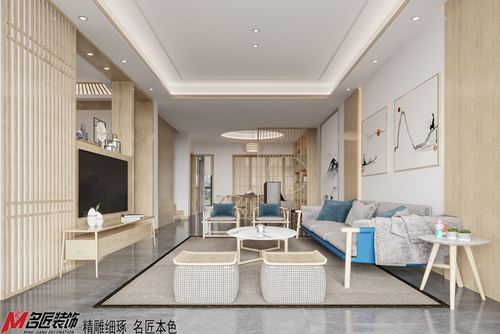桂林市萬達華府日式風格別墅裝修案例