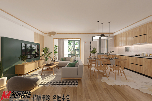 桂林市山水陽光城日式風格三居室裝修案例