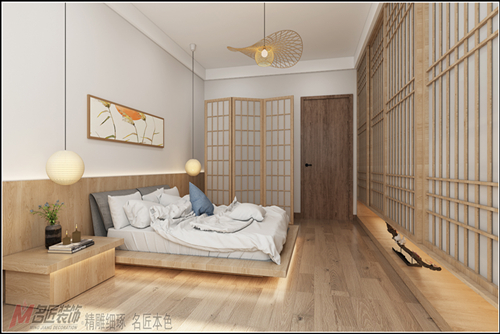 桂林市廣匯桂林郡日式風格三居室裝修案例