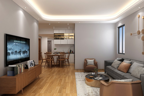 中山市富元利和豪庭二期現代簡約風格三居室裝修案例