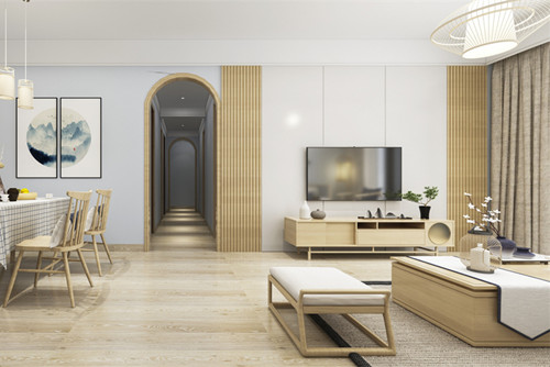 中山市澳華新城新中式風格四居室裝修案例