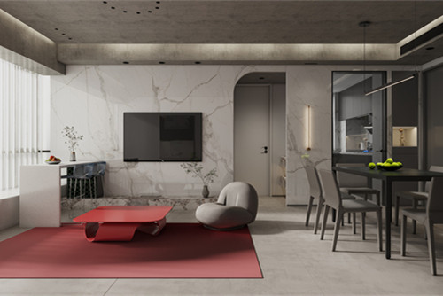 寧波市開投置業公元世家現代簡約風格三居室裝修案例