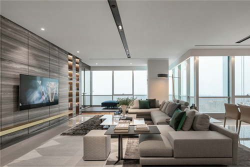 桂林市耀輝美好家園現代簡約風格二居室裝修案例