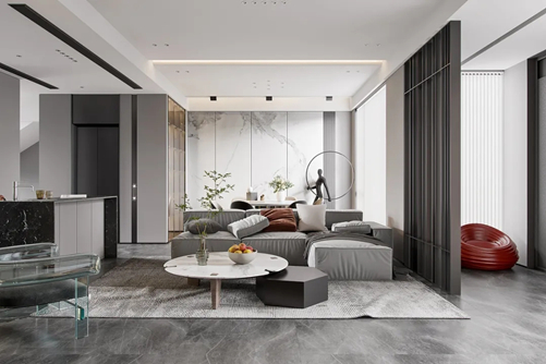 珠海市佳兆業·金域都薈現代簡約風格四居室裝修案例